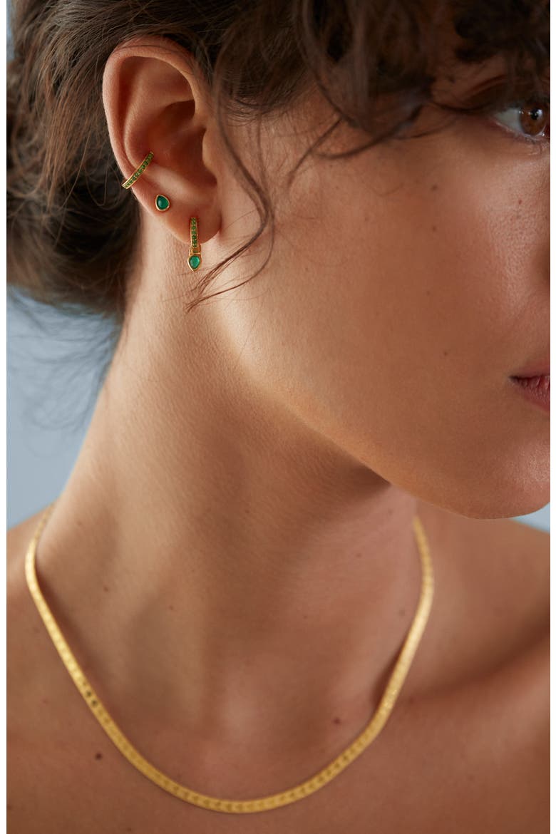 Teardrop Stud Earrings, Alternate, color, GP