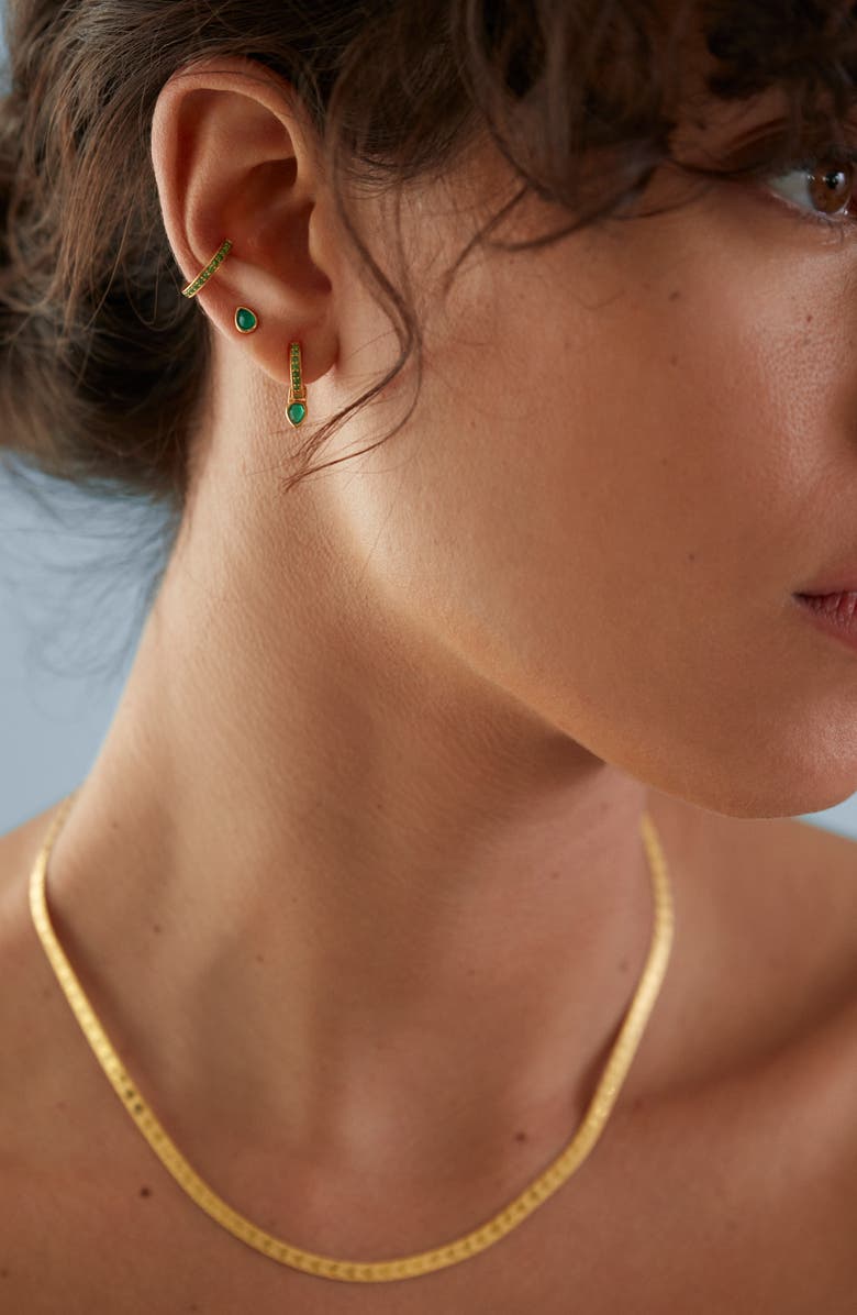 Monica Vinader Teardrop Stud Earrings, Alternate, color, Gp