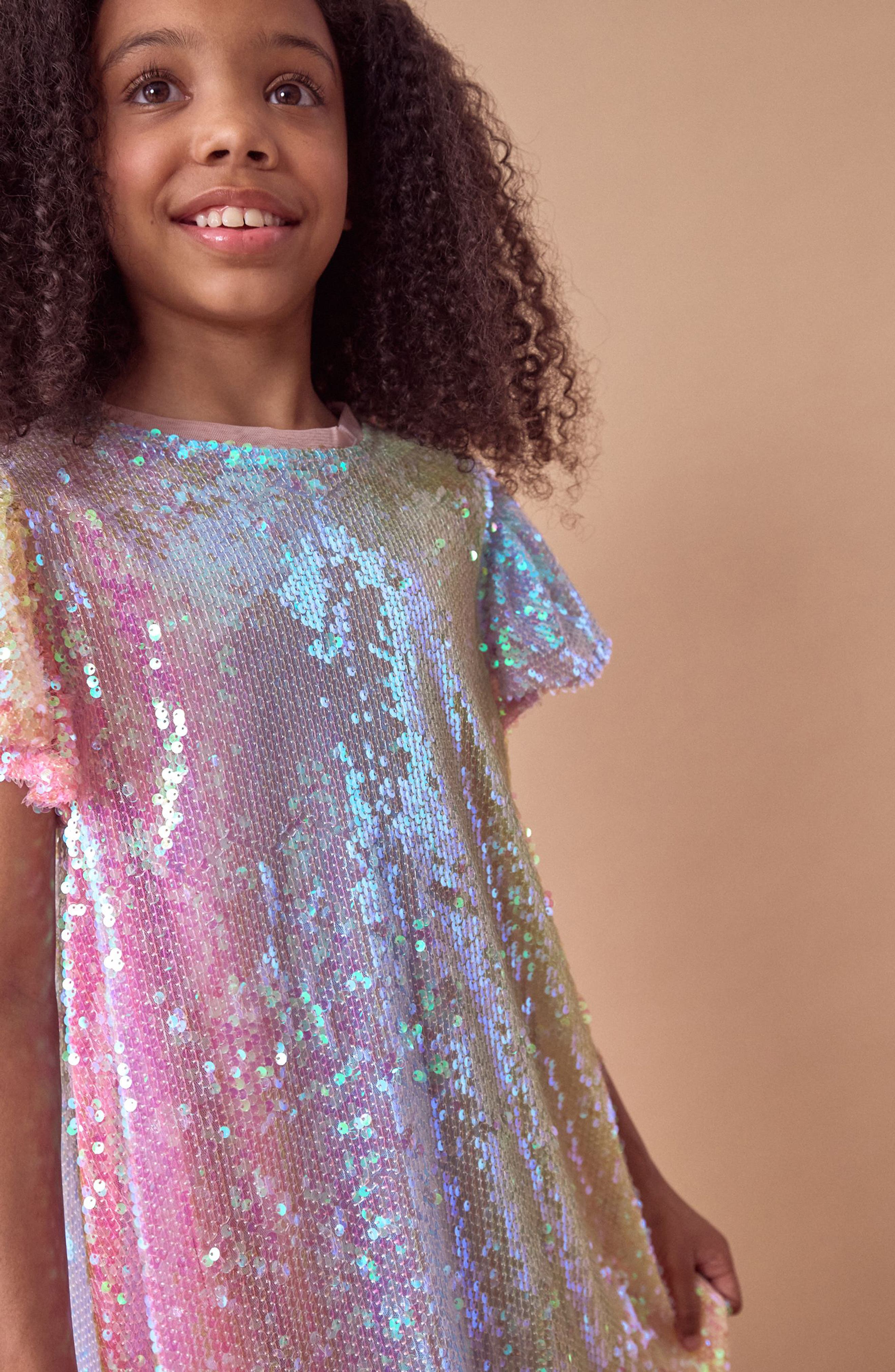 rainbow sequin dress nordstrom Kids' Rainbow Sequin Party Dress (Women)