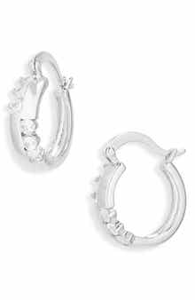 Sterling Forever Virginia Segmented Hoop Earrings