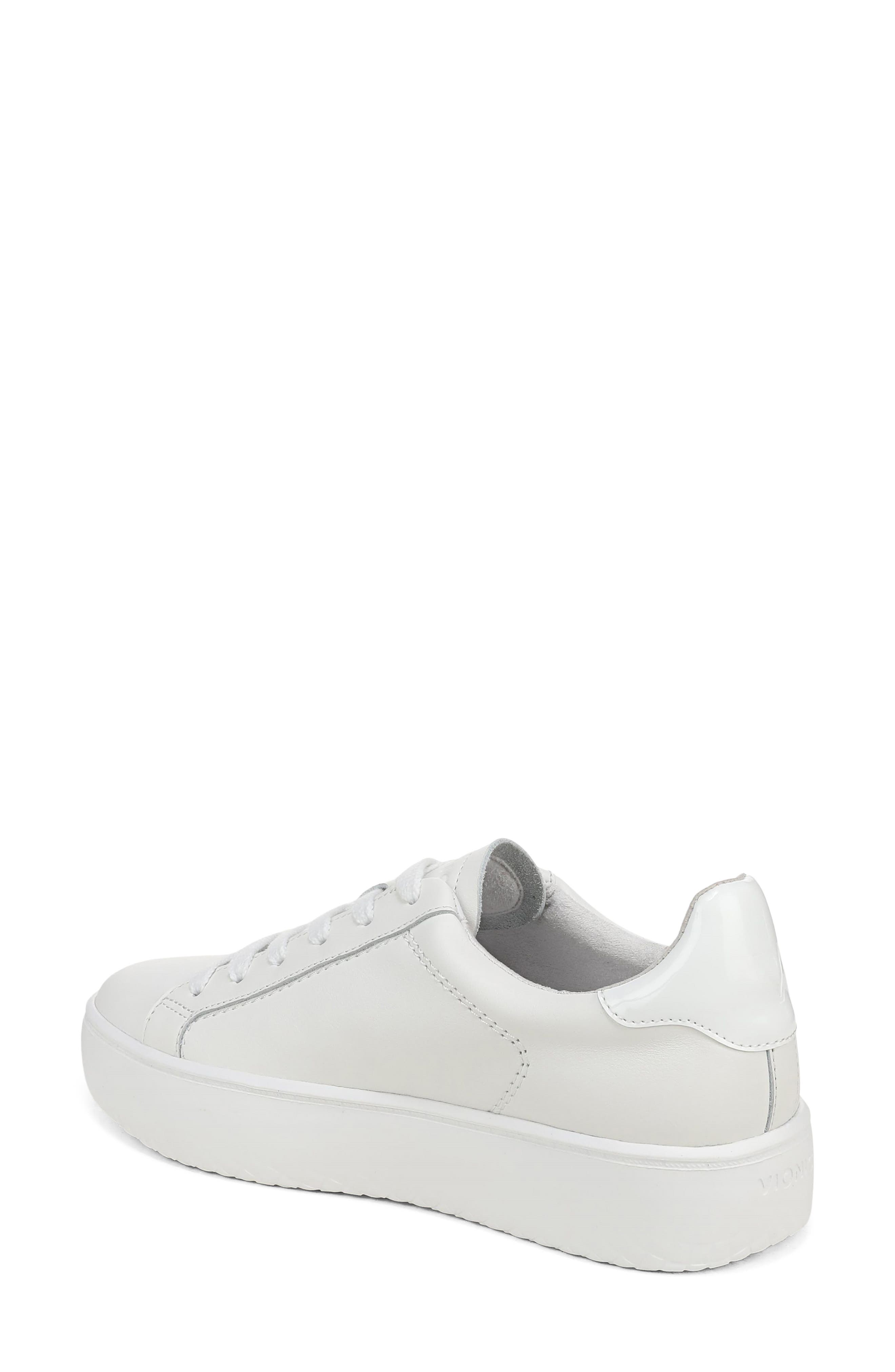 Emilia Leather Sneaker, Alternate, color, WHITE LEATHER