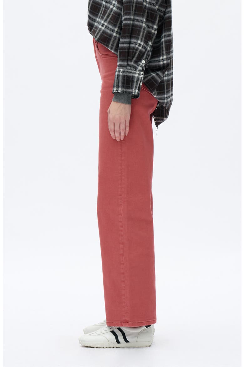 Flora High Rise Straight Jeans, Alternate, color, RASPBERRY