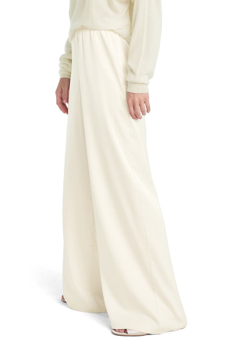 The Everything Satin Wide Leg Pants, Alternate, color, IVORY