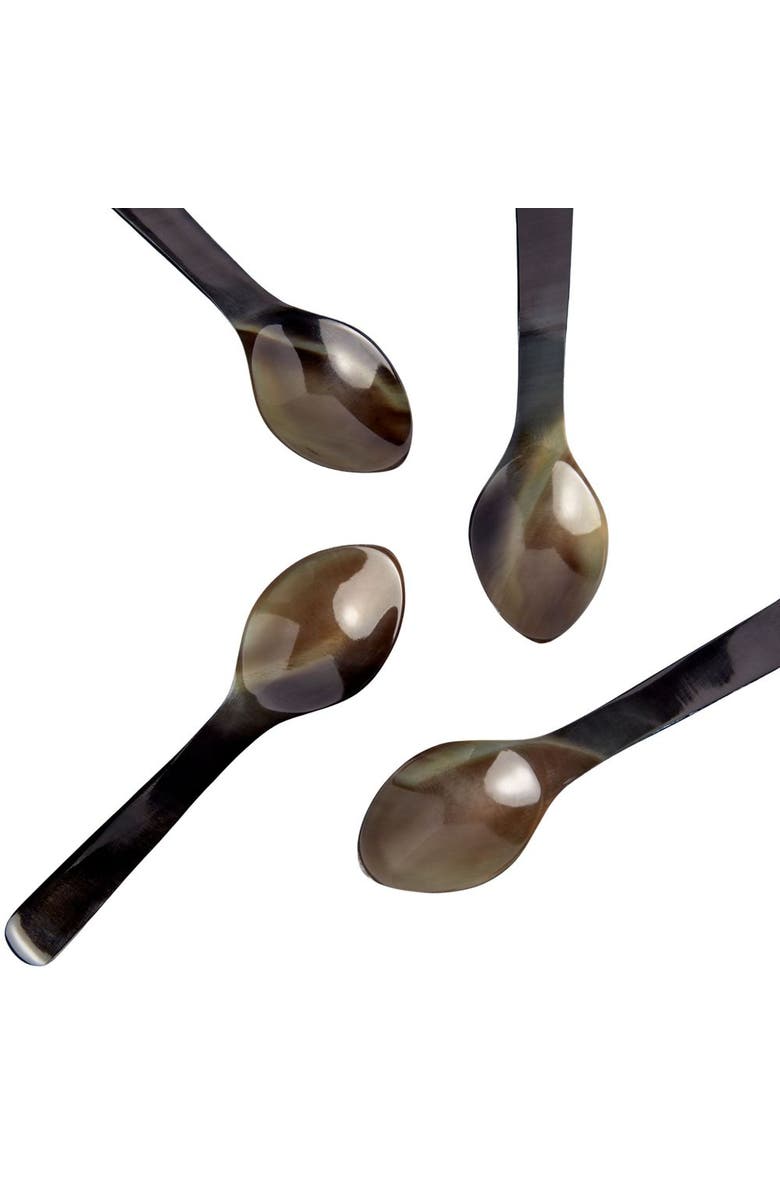 Be Home Horn Teaspoons - Set of 4, Main, color, Brown