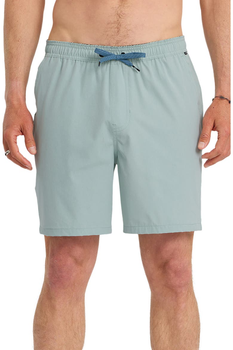 Taxer Heather Amphibian Shorts, Main, color, BLUE HAZE