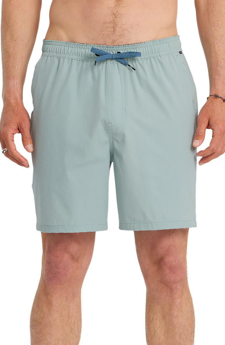 Quiksilver Taxer Heather Amphibian Shorts, Main, color, Blue Haze