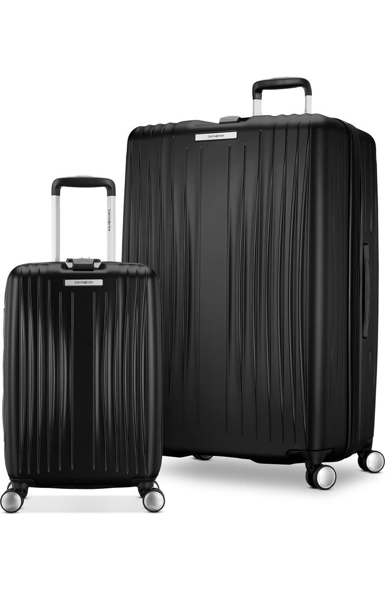 Samsonite Opto 3 Hardside 2 Piece Set (CO/LG) Spinner Luggage, Main, color, Black
