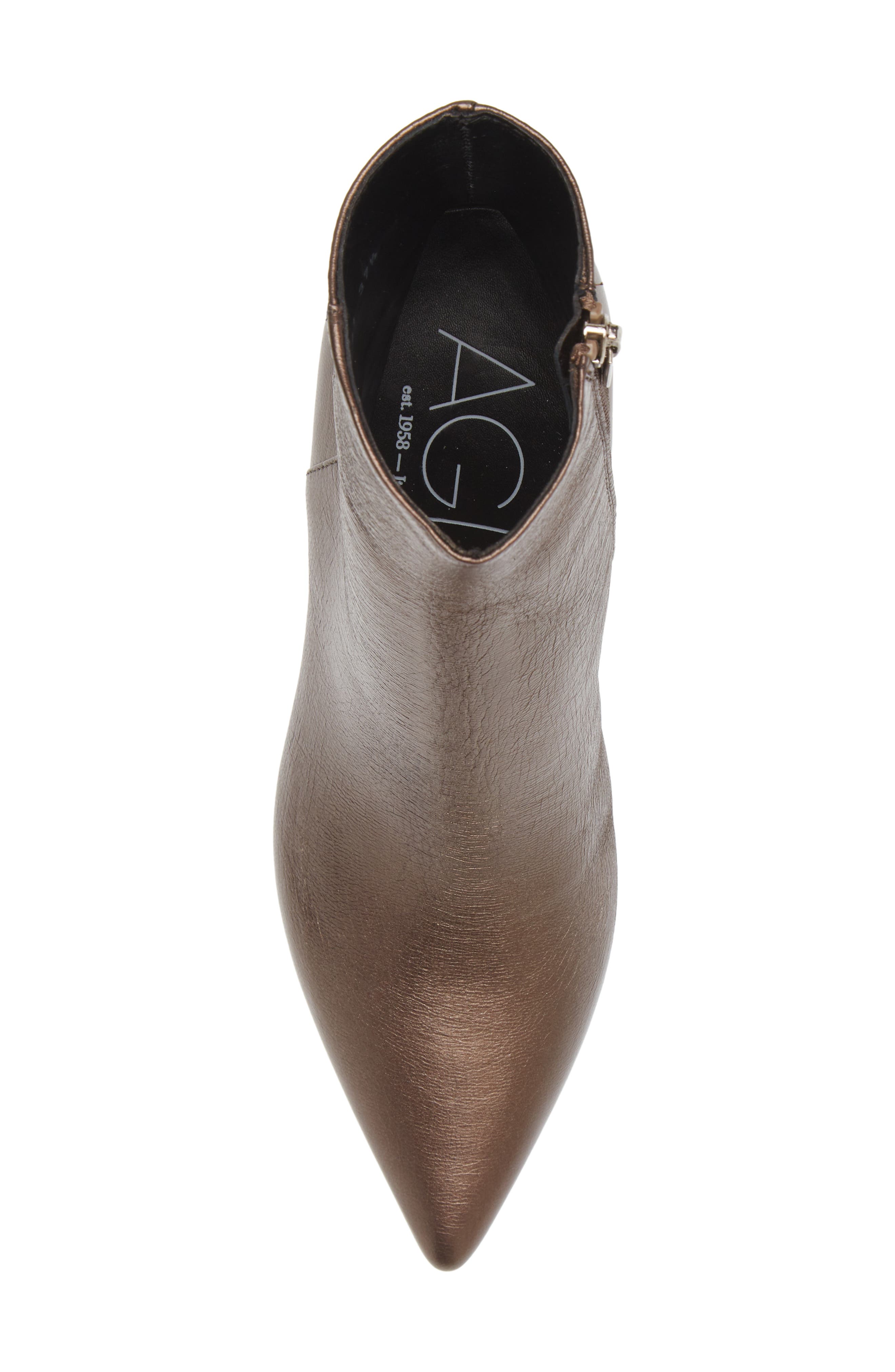 AGL Ide Metallic Leather Bootie, Alternate, color, 