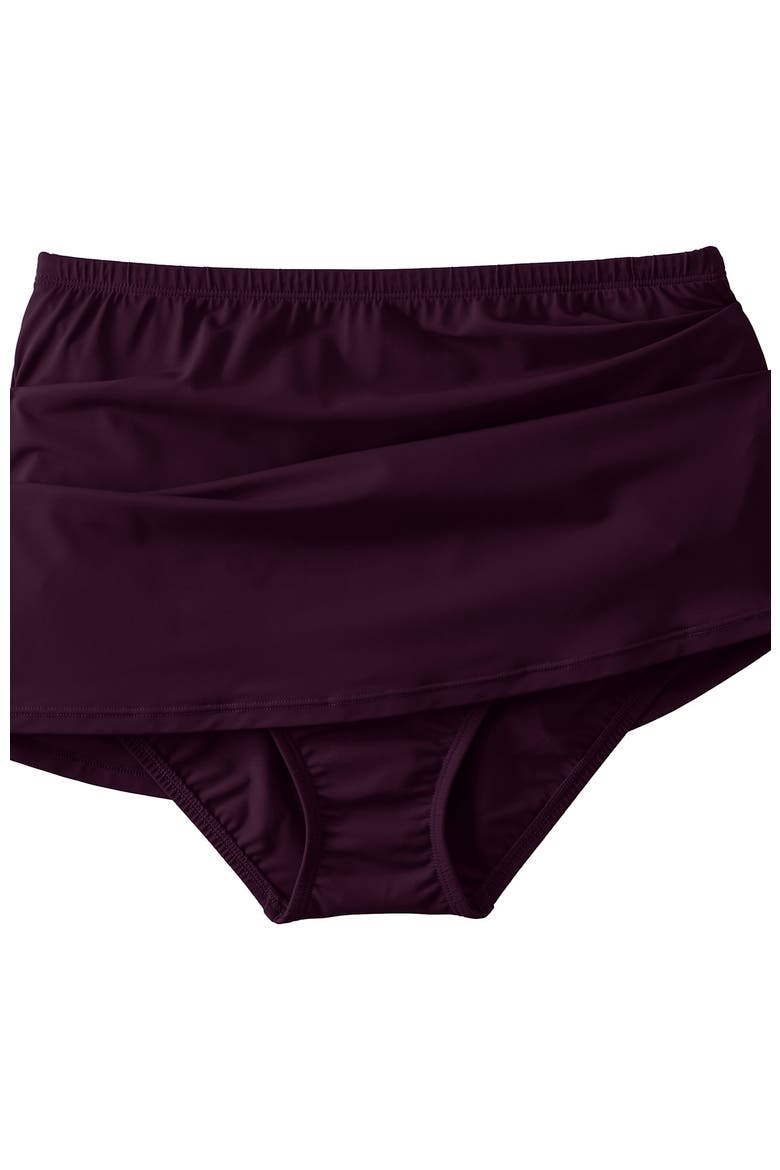 Slender Separates Tummy Control Swim Skirt Swim Bottoms, Alternate, color, Dark Wine