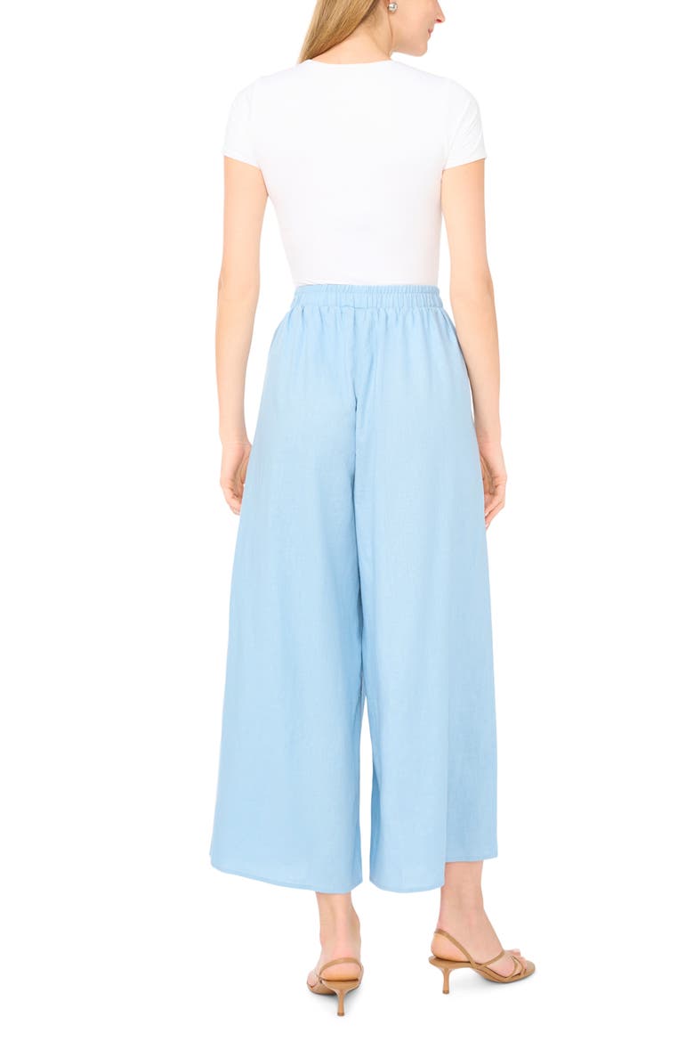 Drawstring Crop Wide Leg Pants, Alternate, color, SOFT CHAMBRAY