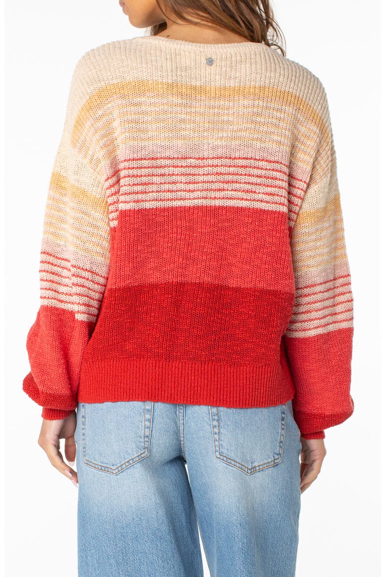 Vibes Level Stripe Sweater, Alternate, color, GINGER SPICE