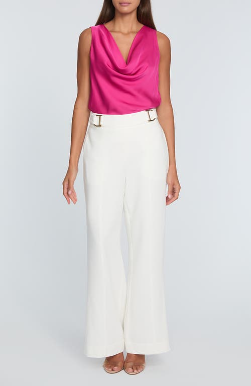 Shop Elie Tahari The Jane Cowl Neck Tank In Haute Pink