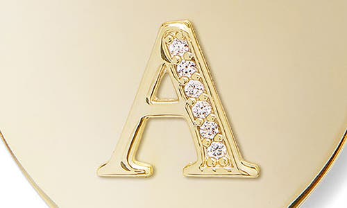 Melinda Maria Love Letters Initial Heart Medallion Necklace In Gold A