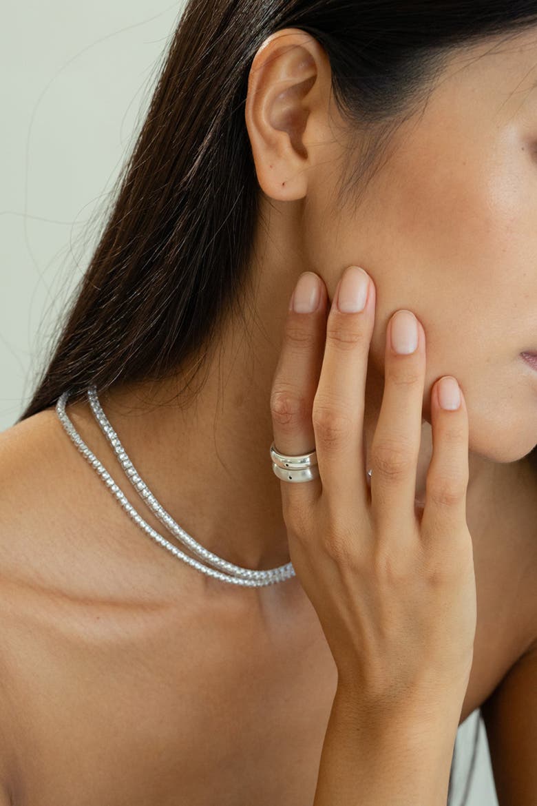 Sterling Silver 18k Gold Plated Lenore Polished Ring Minimalist Dainty, Alternate, color, Silver