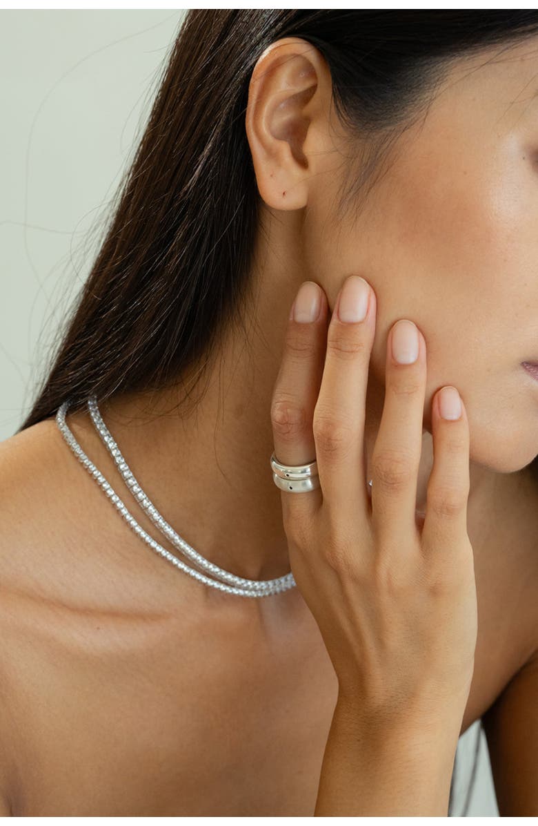 Bearfruit Jewelry Sterling Silver 18k Gold Plated Lenore Polished Ring Holiday Gift Idea, Alternate, color, Silver