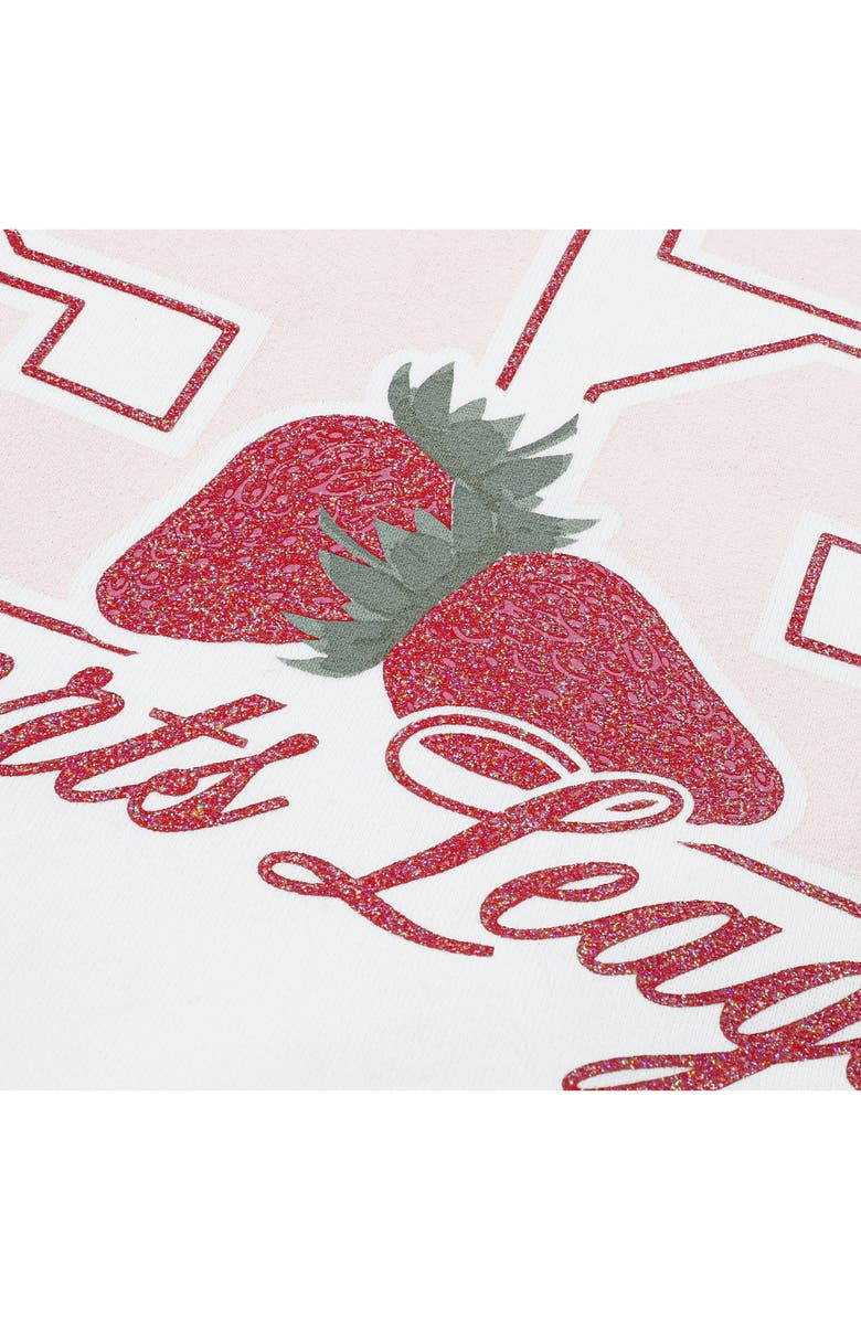 abercrombie kids Kids' Strawberry Graphic Hoodie, Alternate, color, Bright White