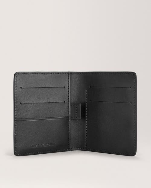 Carl Friedrik Large Bifold Wallet -  Vacchetta Leather - Black In Black