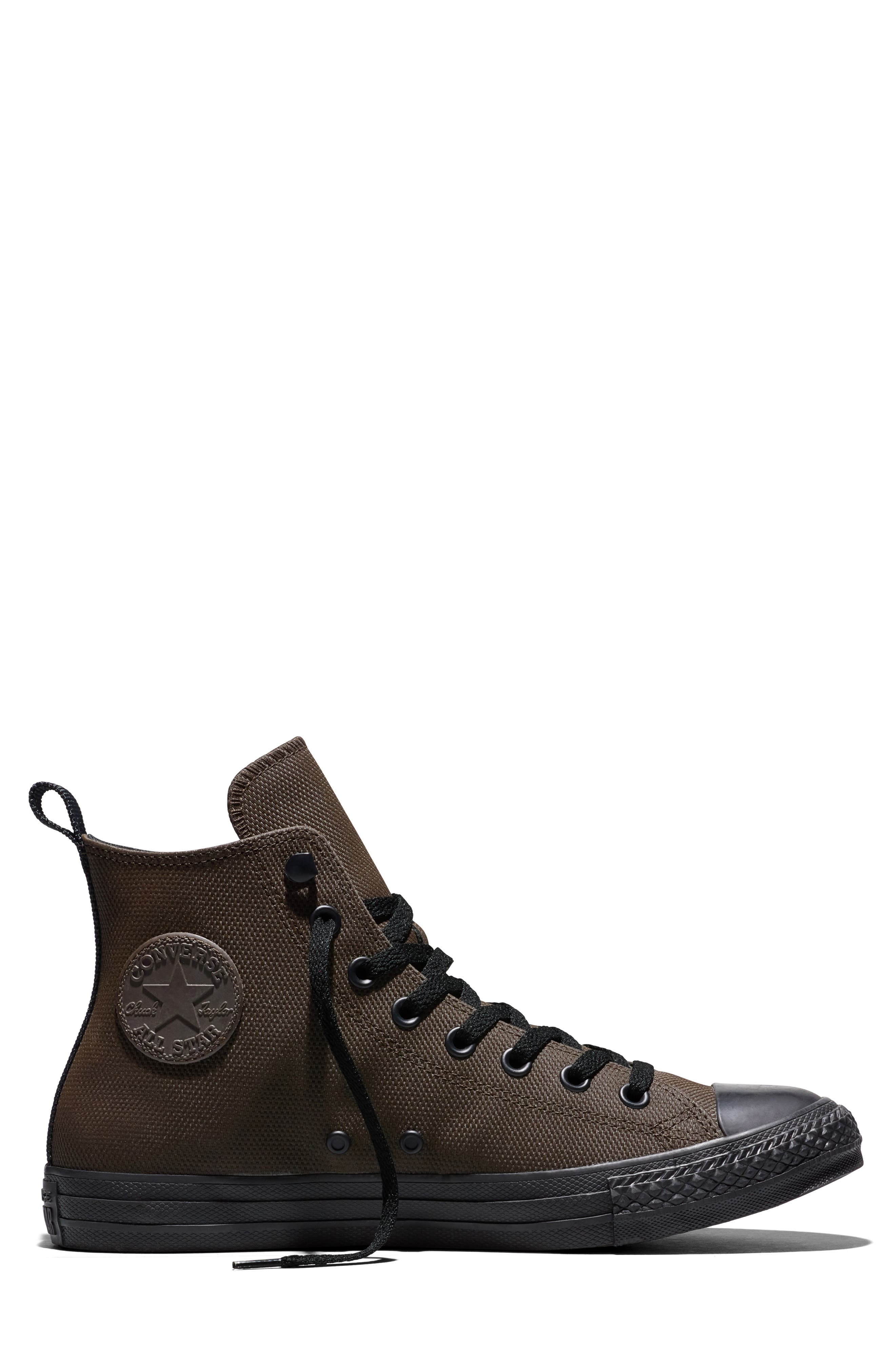 Chuck Taylor All Star TecTuff Leather High Top Sneaker, Alternate, color, FRESH BREW/ BLACK/ BLACK