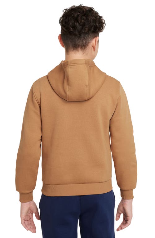 Nike Kids' Club Fleece Hoodie In Brown