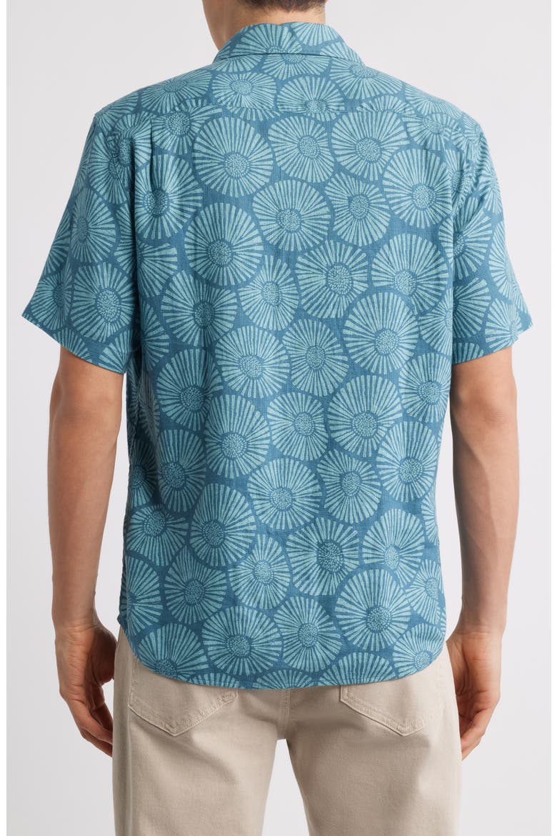Breeze Short Sleeve Button-Down Shirt, Alternate, color, STORMY SEA FLORAL