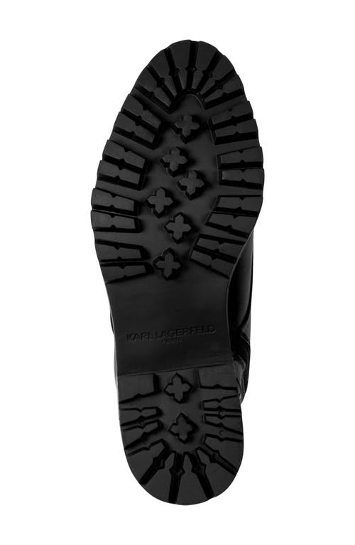Karl Lagerfeld Paris Prue Combat Boot In Black