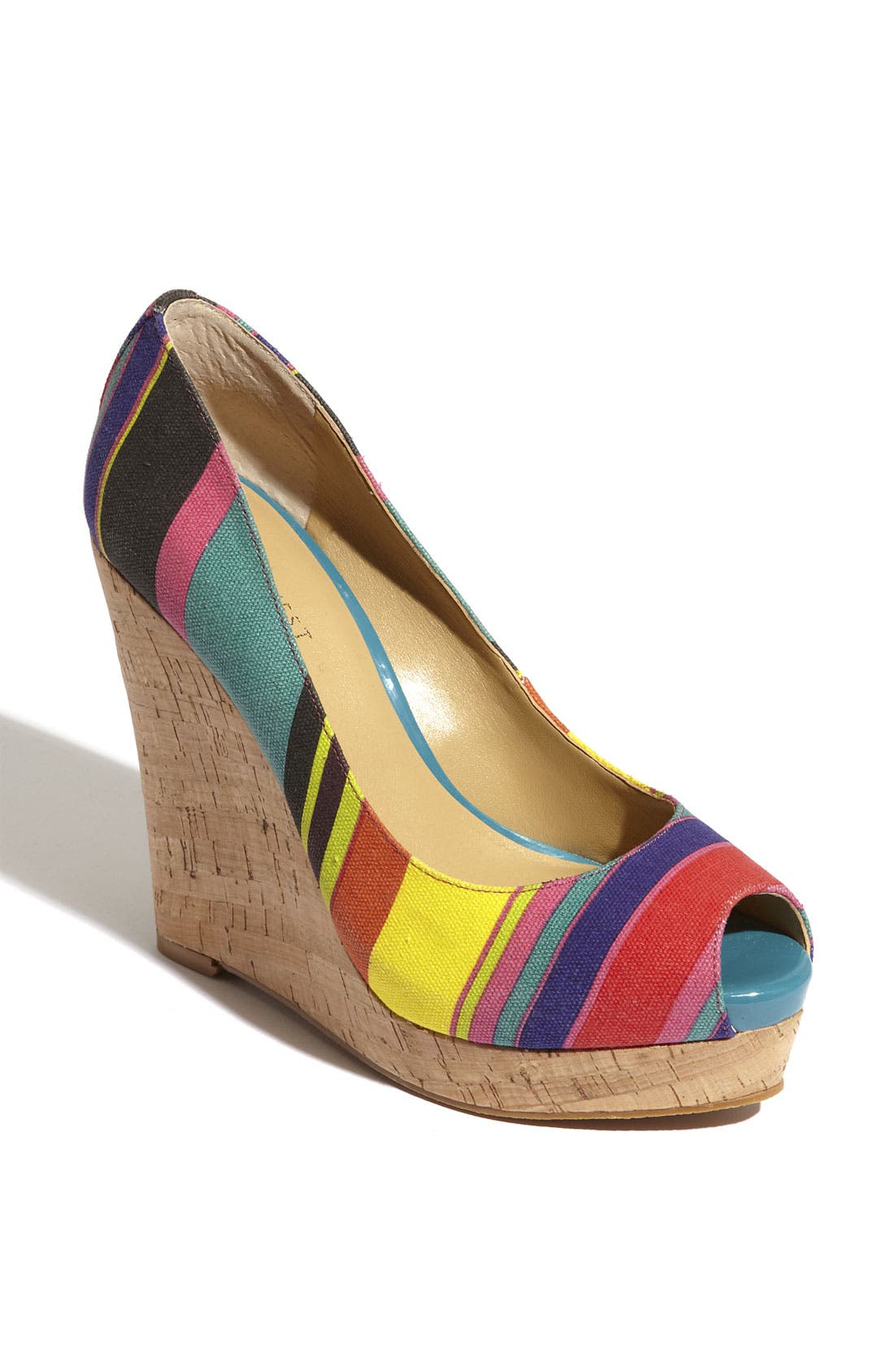 'Linger' Wedge, Main, color, FLAMINGO MULTI