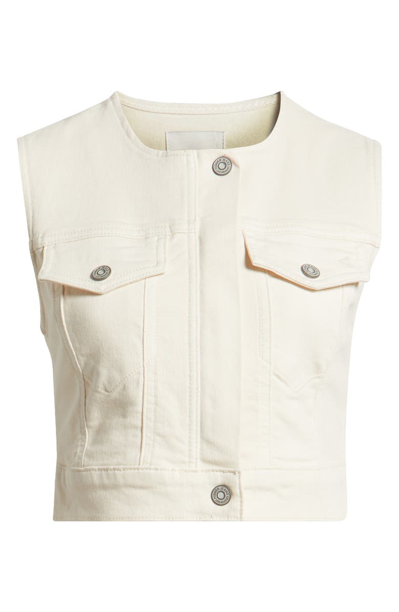 HIDDEN JEANS Crop Trucker Vest, Alternate, color, Cream
