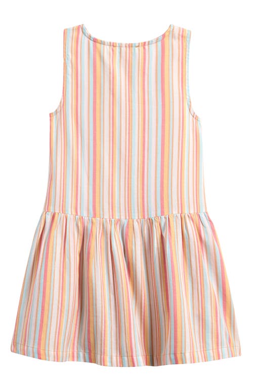 Tucker + Tate Kids' Stripe Sleeveless Cotton Drop Waist Dress In Tan Spice Serena Stripe