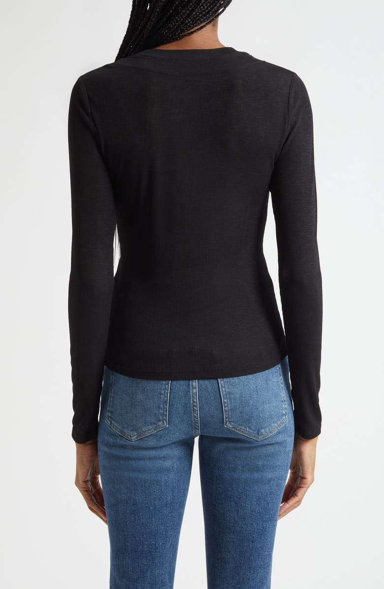 Veronica Beard Neita Knit Top, Alternate, color, Black