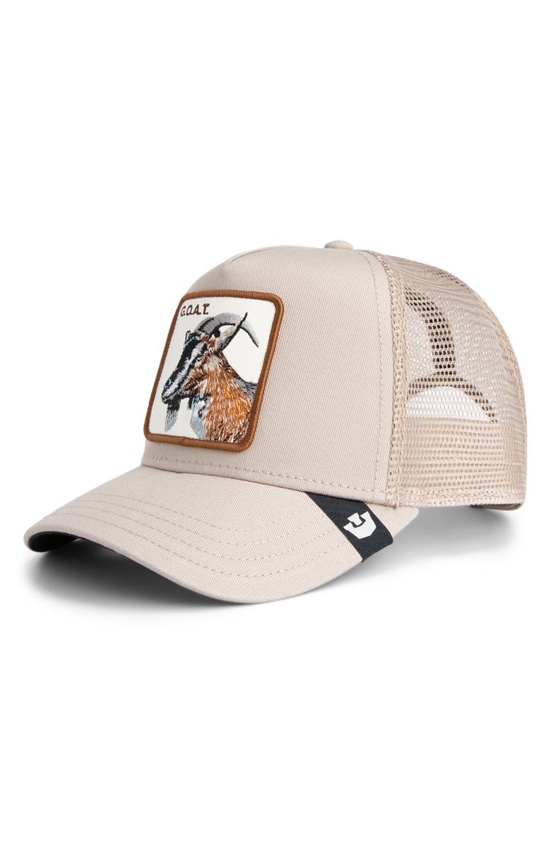 Goorin Bros. G.O.A.T. Patch Snapback Trucker Hat, Alternate, color, Biscuit