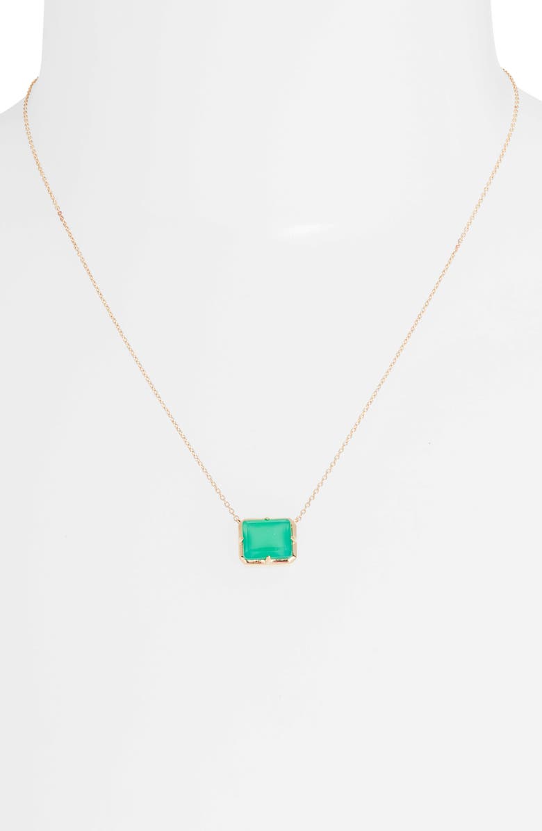 Anzie Melia Green Onyx Pendant Necklace, Alternate, color, Green Gold