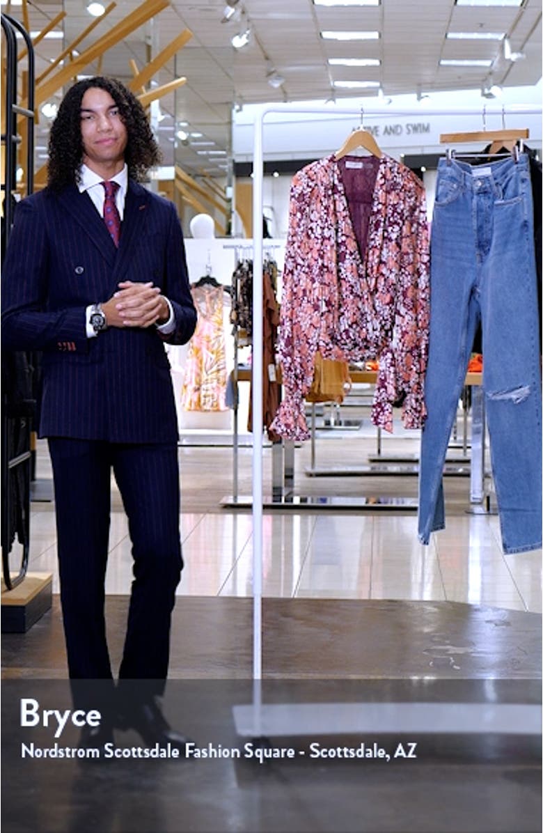 Melody Floral Print Ruffle Cuff Blouse, sales video thumbnail