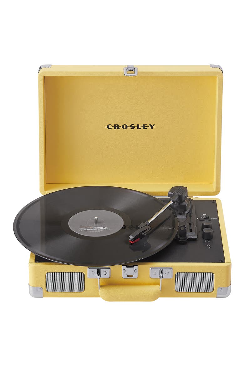 Cruiser Plus Record Player, Main, color, LEMON YELLOW