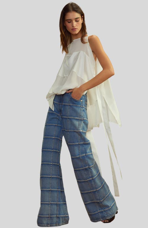 Cynthia Rowley Windswept Silk Panel Blouse In White