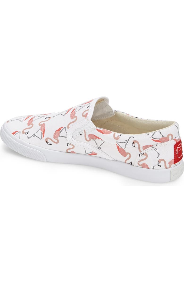 BucketFeet 'Flamingos' Slip-On Sneaker, Alternate, color,