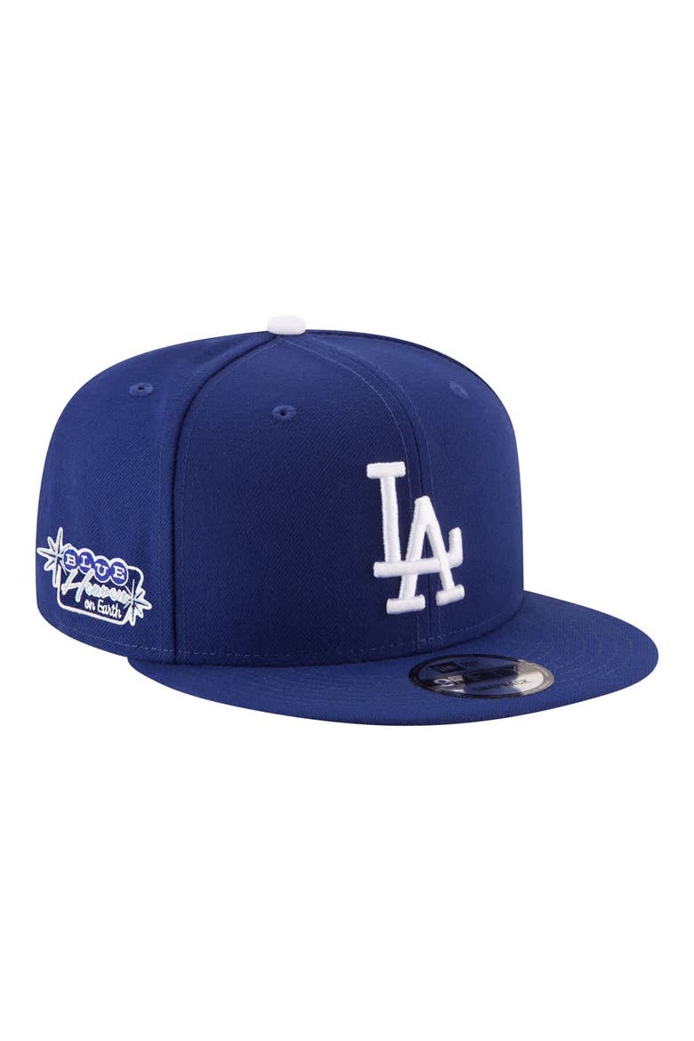 Men's New Era Royal Los Angeles Dodgers Blue Heaven On Earth Marquee Patch 9FIFTY Snapback Hat, Main, color, Royal