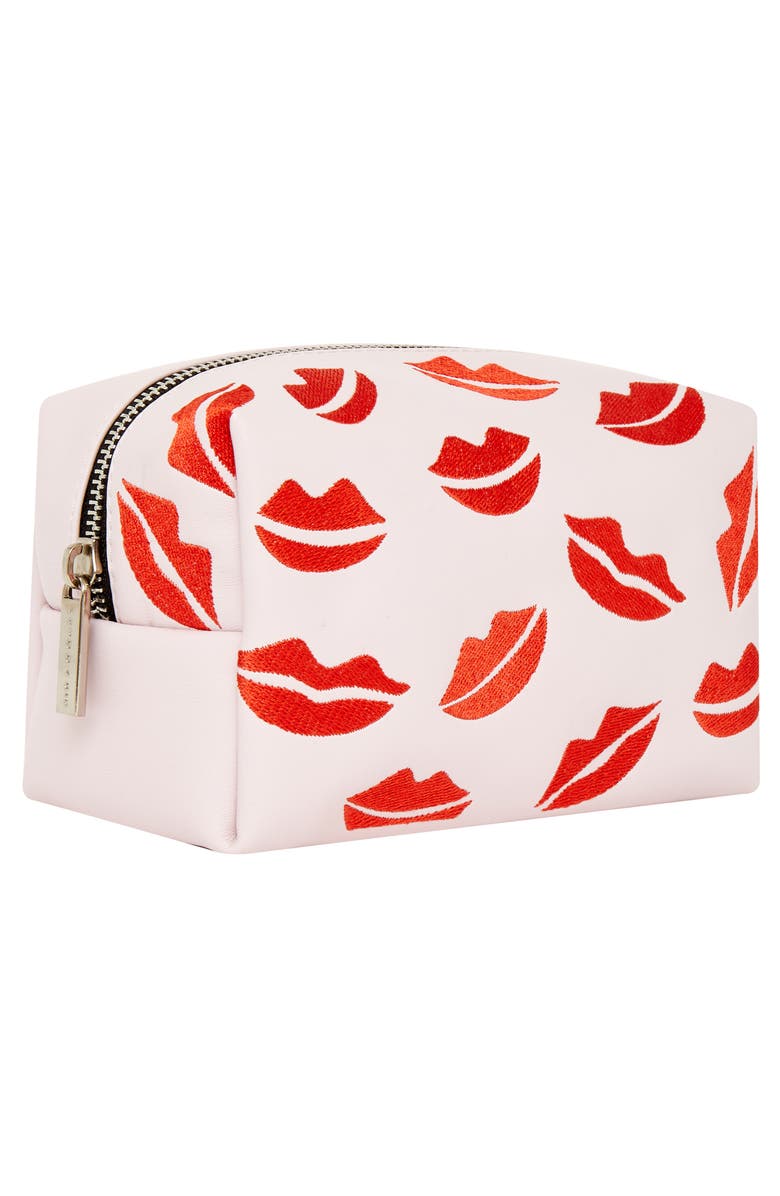 Skinnydip Pink Lips Makeup Bag, Alternate, color,