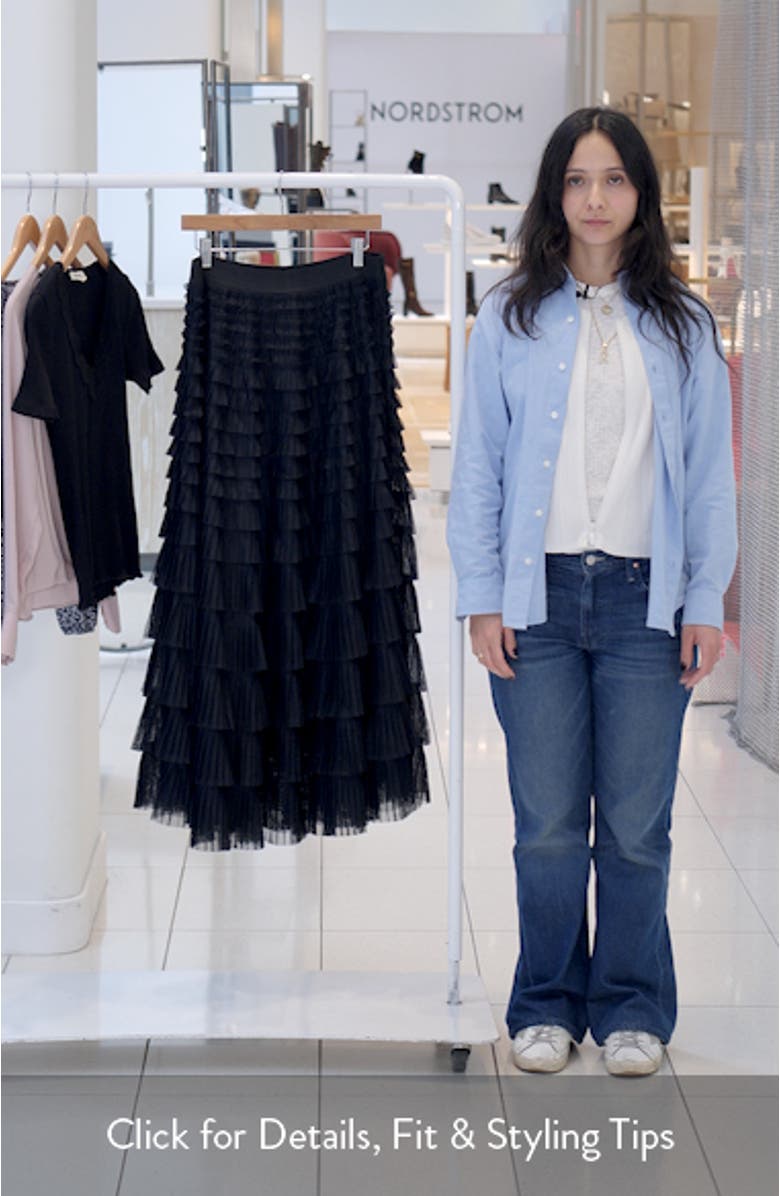 Tiered Ruffle Tulle Maxi Skirt, sales video thumbnail