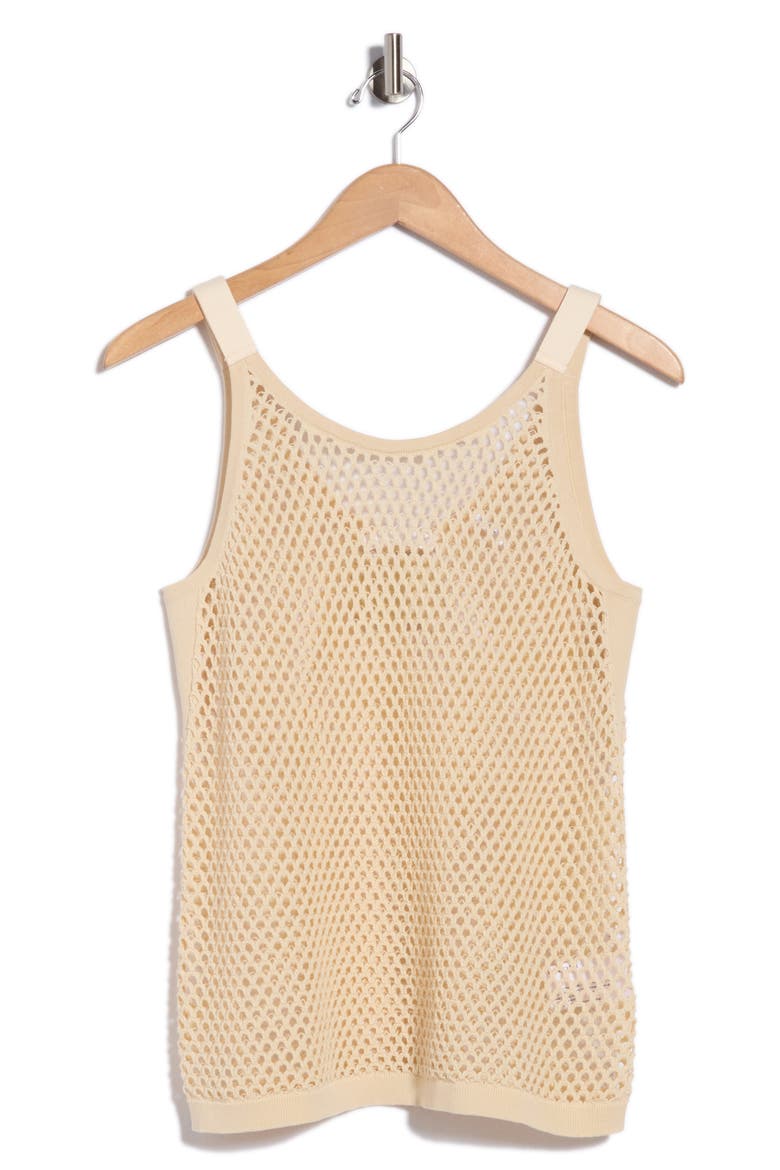 Mesh Cotton Tank, Alternate, color, MUSLIN