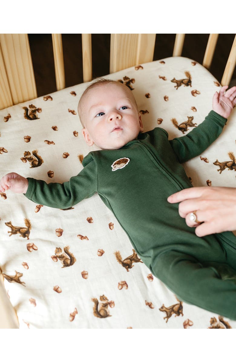 Milkbarn Crib Sheet, Alternate, color, Chipmunk