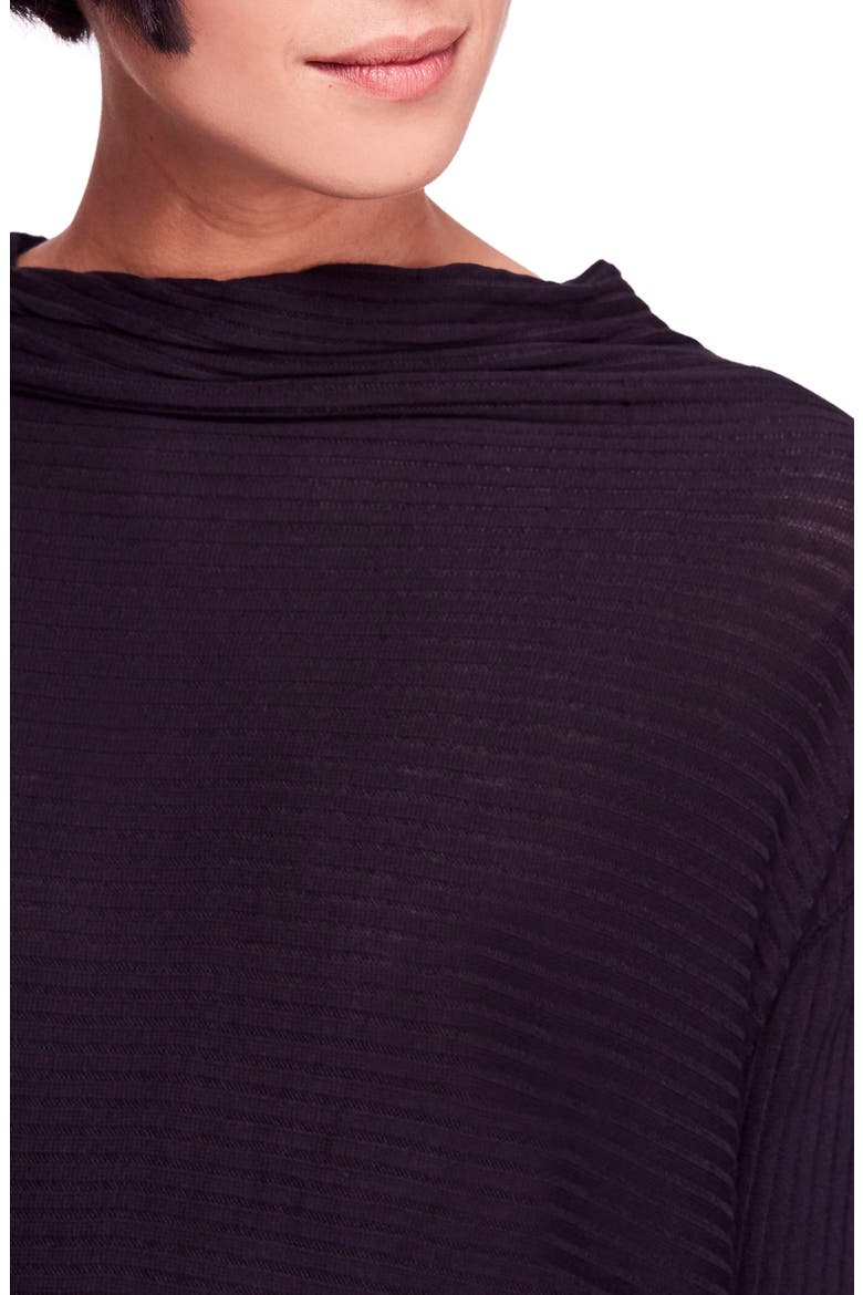 Lover Rib Split Back Pullover, Alternate, color, BLACK