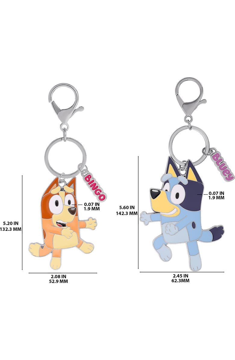 BLUEY and Bingo Enamel Charm Keychains, 2 Pack Set, Alternate, color,