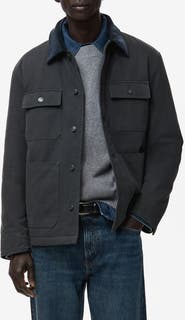 MANGO Cotton Corduroy Collar Jacket