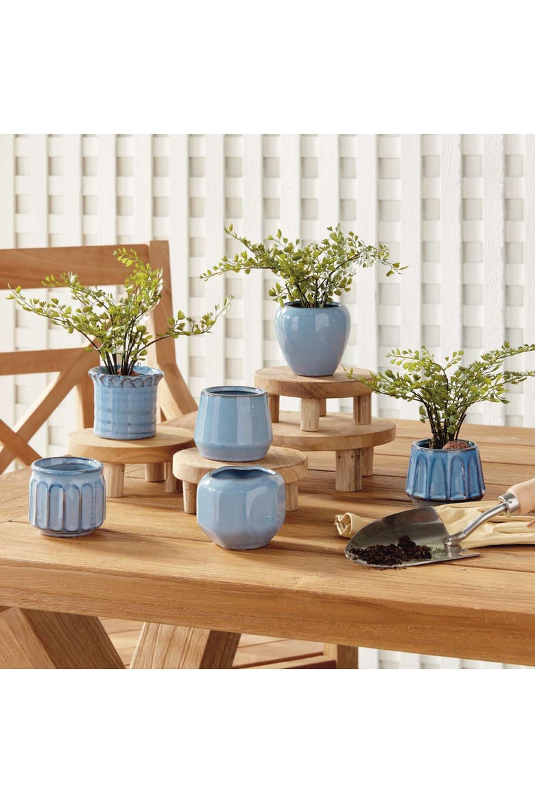 DEZIE MINI POTS Set of 6, Alternate, color, Blue
