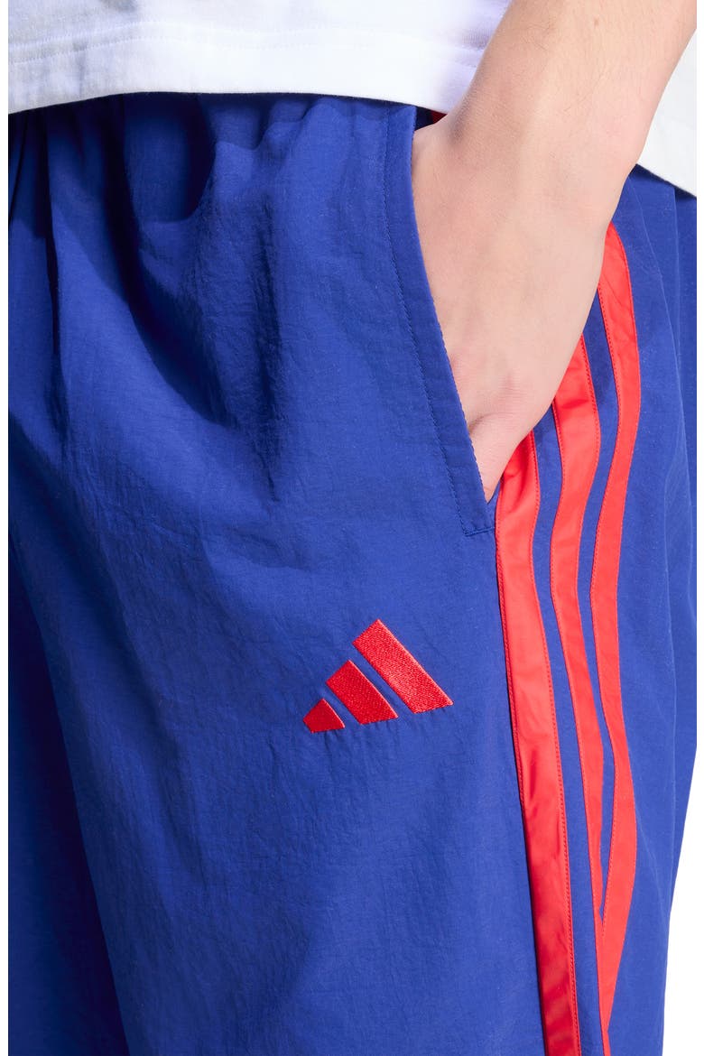 Essentials 3-Stripes Track Long Pants, Alternate, color, INK/ RUBY/ RUBY/ RUBY
