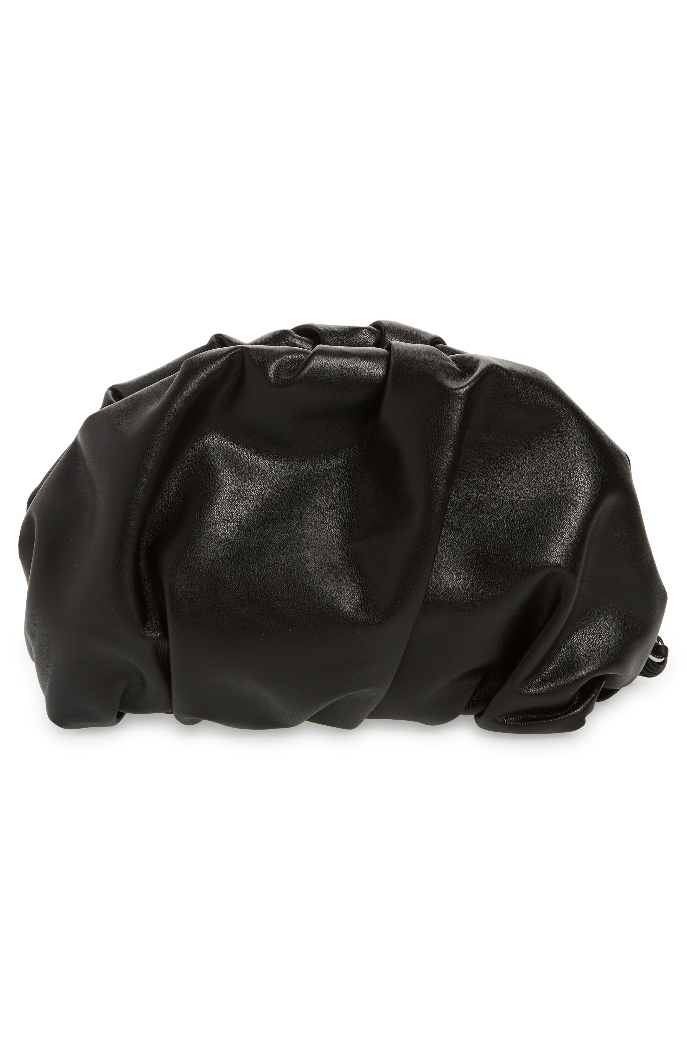 Rebecca Minkoff Ruched Faux Leather Clutch, Alternate, color, 