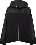 Givenchy Mixed Media Hooded Windbreaker
