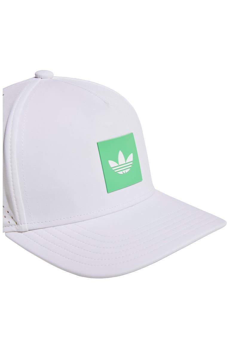 Floatie Trefoil Baseball Cap, Alternate, color, WHITE/ SCREAMING GREEN
