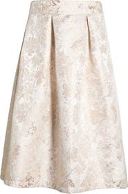 SUGARLIPS Lola Jacquard Pleated Midi Skirt