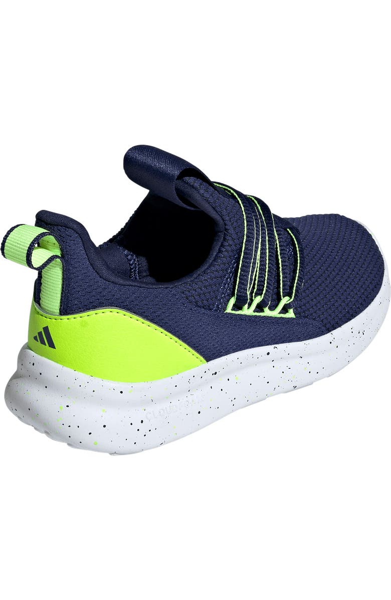 adidas Kids' Lite Racer Adapt 7.0 Sneaker, Alternate, color, Dark Blue/ Lemon/ Solar Slime